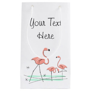 Flamant rose Ocean Trio 2 Sac cadeau texte petit
