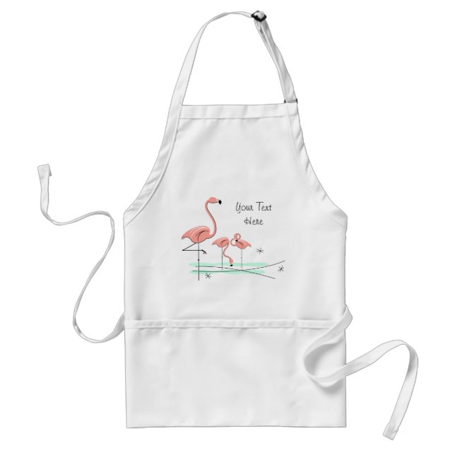 Flamant rose Ocean Trio 2 tablier texte (Devant)