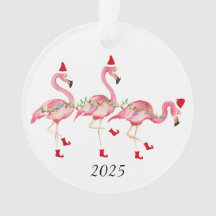 Flamant rose ornement de Noël