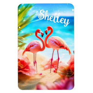 Flamant rose personnalisé Magnet à thème