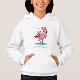 Flamant rose rose bébé dans l'eau