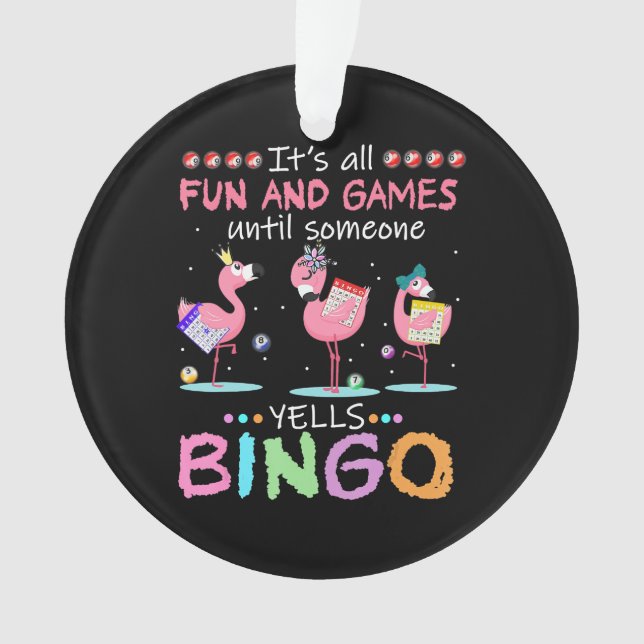 Flamant rose rose Bingo Funny Cadeau Art (devant)