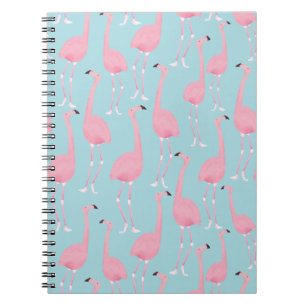 Flamant rose rose Carnet spiral