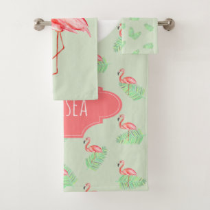 Flamant rose rose d'été de la fille