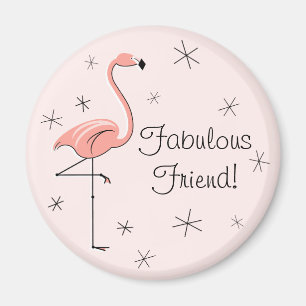 Flamant rose rose Fabrique Amis aimant