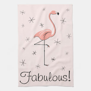 Flamant rose Rose Fabuleux ! serviette de cuisine
