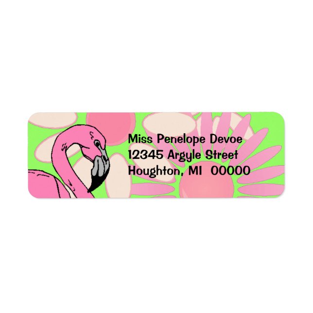 Flamant rose rose Fleur Pétale Camouflage Retour É (Devant)