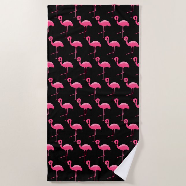 FLAMANT ROSE ROSE NOIR ENSEMBLE DE SERVIETTES DE P (Devant)