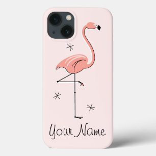 Flamant rose rose 'Nom' iPad Mini coque