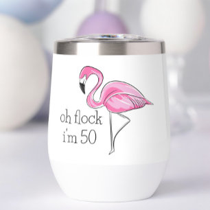 Flamant rose rose Oh Flock J'ai 50 ans Anniversair