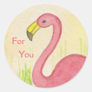 Flamant rose rose pour vous autocollant