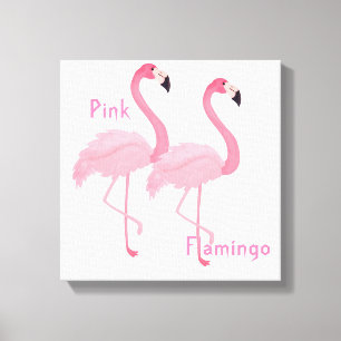Flamant rose rose toile Imprimer