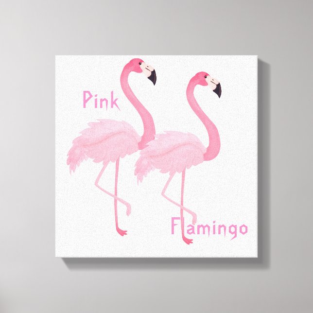 Flamant rose rose toile Imprimer (Recto)