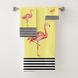 Flamant rose rose Tropical Turquoise noir blanc am