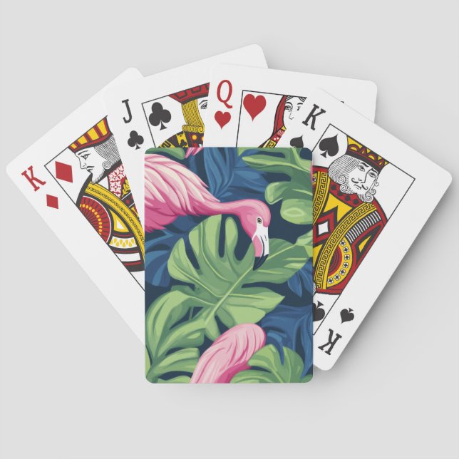Flamant rose Royale Cartes de jeu (dos)