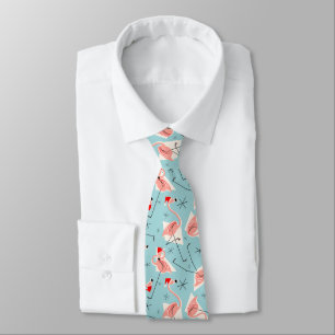 Flamant rose Santas Blue Multi cravate