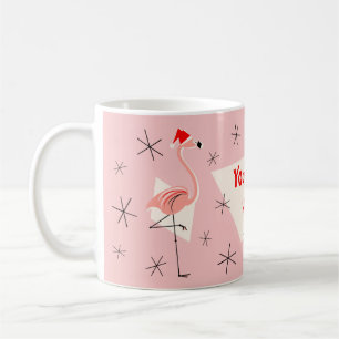 Flamant rose Santas Pink Your Text Mug