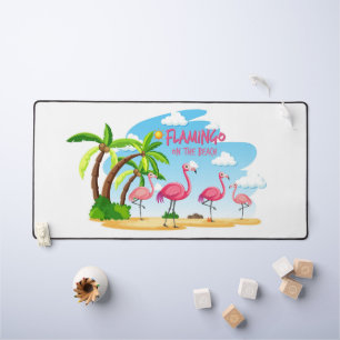 Flamant rose sur la plage