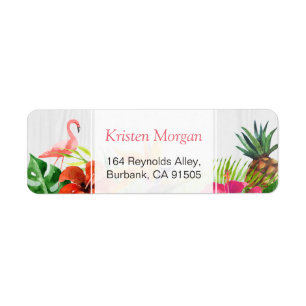 Flamant rose tropical Ananas Floral RSVP