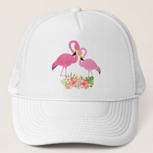 Flamant rose Tropical Baseball Casquette Trucker C