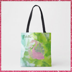 Flamant rose tropical et Sac fourre-tout Palms