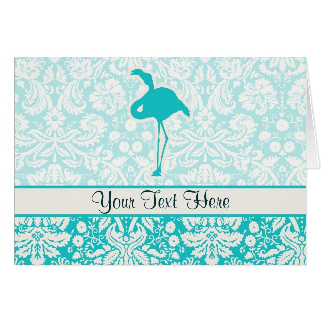 Flamant rose turquoise (Devant horizontal)