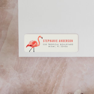 Flamant rose Typographie moderne d'adresse de re