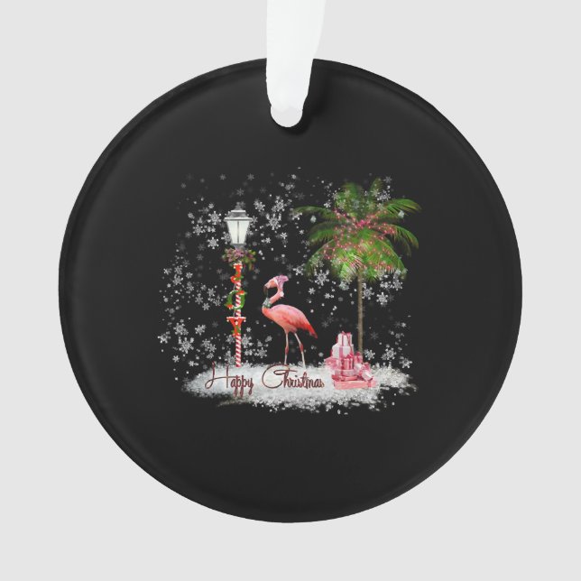 Flamant rose voeux de Noël (devant)