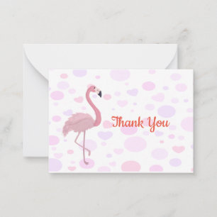 Flamant rose Zigzag Merci Cartes
