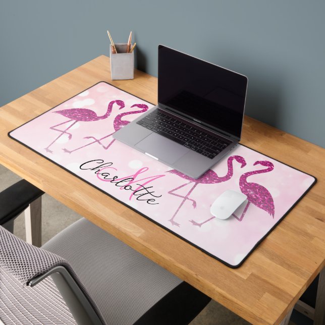 Flamants brillants de parties scintillant rose Mon (Bureau 2)