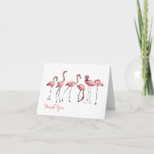 Flamants roses - Carte de note personnalisée