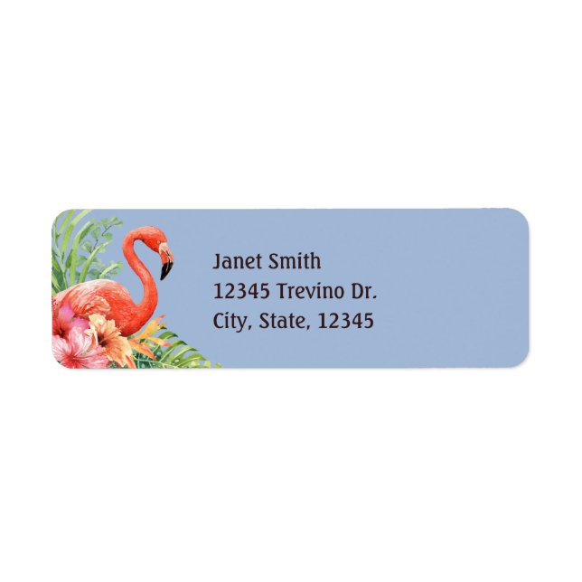 Flamants roses d'aquarelle tropicale et Hibiscus (Devant)