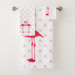 Flamants roses et pois
