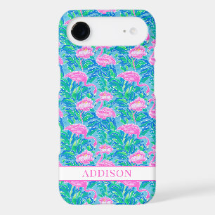 Flamants Roses Monogrammes Aquarelle