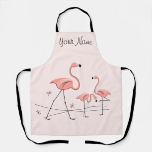 Flamants roses Rose Trio 2 Nom tablier
