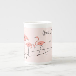 Flamants roses Rose Trio Nom os chine mug