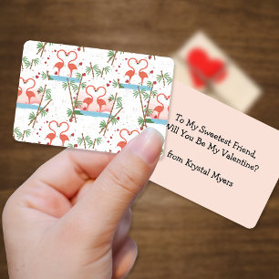 Flamants roses roses douces Cartes pour enfants de