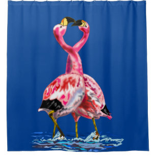 Flamants roses roses rideau de douche - Vos couleu
