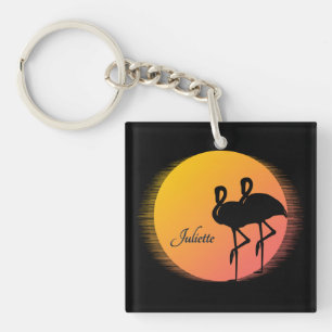 Flamants roses Sunset personnel avec nom