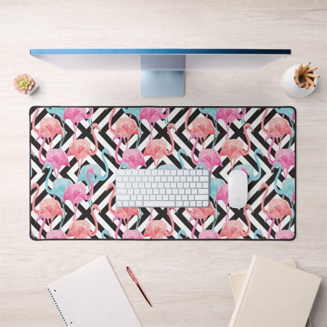 Flamants roses sur Bold Design Motif 2 (Bureau 1)