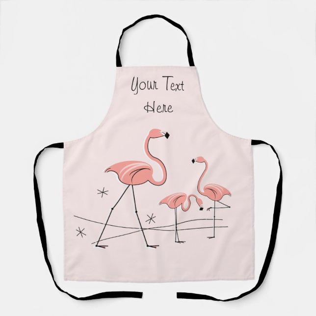 Flamants roses Trio rose 2 tablier texte (Recto)
