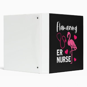 Flamazing Flamingo ER Nurse Emergency Nurse Gift Binder