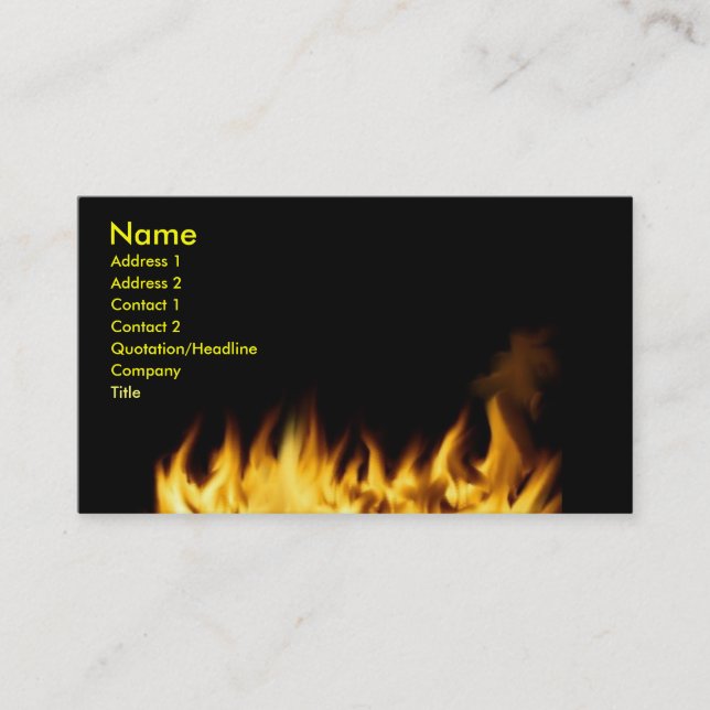 Flambe le carte de visite (Devant)