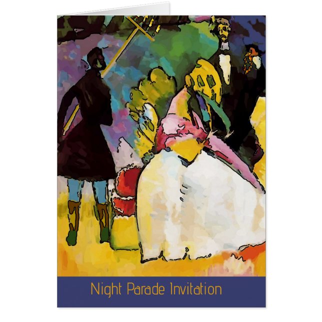 Flambeau at Mardi Gras Parade Invite, edit ntext (Front)