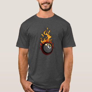 Flamber T-shirt de huit billards de boule