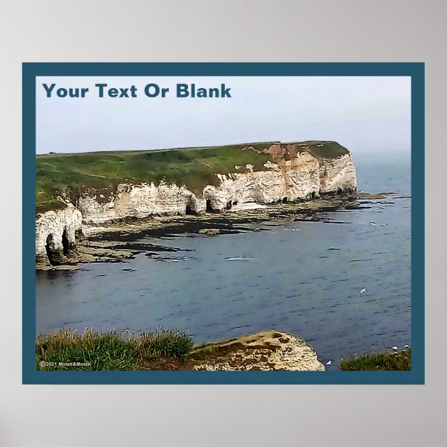 Flamborough Head Chalk Cliffs Poster (Front)
