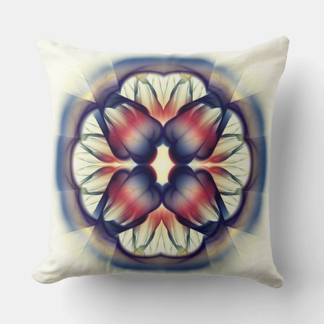 Flamboyant bright decoration throw pillow (Front)
