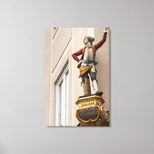 Flamboyant Building Statue Canvas Print