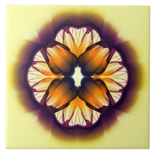 Flamboyant colourful decoration tile (Front)