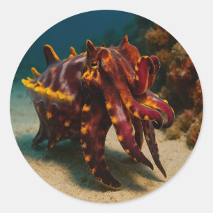 Flamboyant Cuttlefish Classic Round Sticker